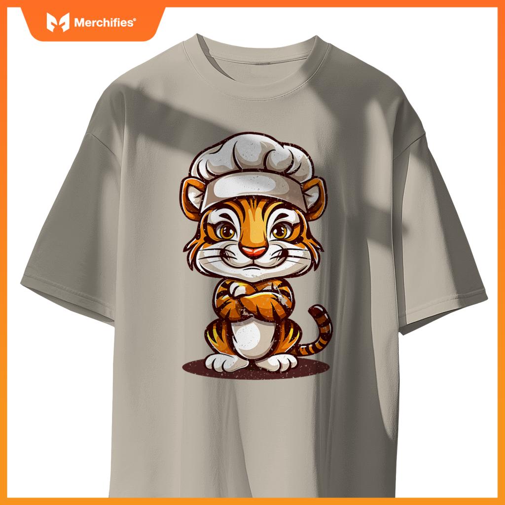 Chef Tiger - Cute Tiger In A Chefs Hat Tiger Chef T-Shirt