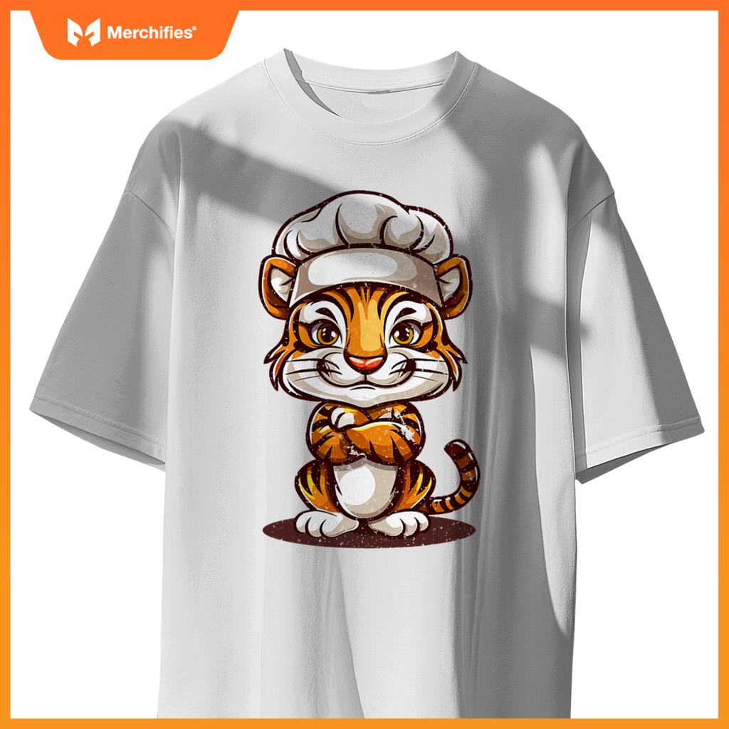 Chef Tiger - Cute Tiger In A Chefs Hat Tiger Chef T-Shirt