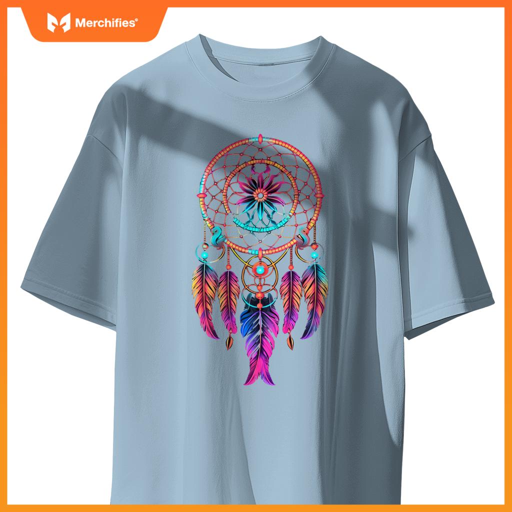 Colorful dreamcatcher fears tribal native american indian t-shirt
