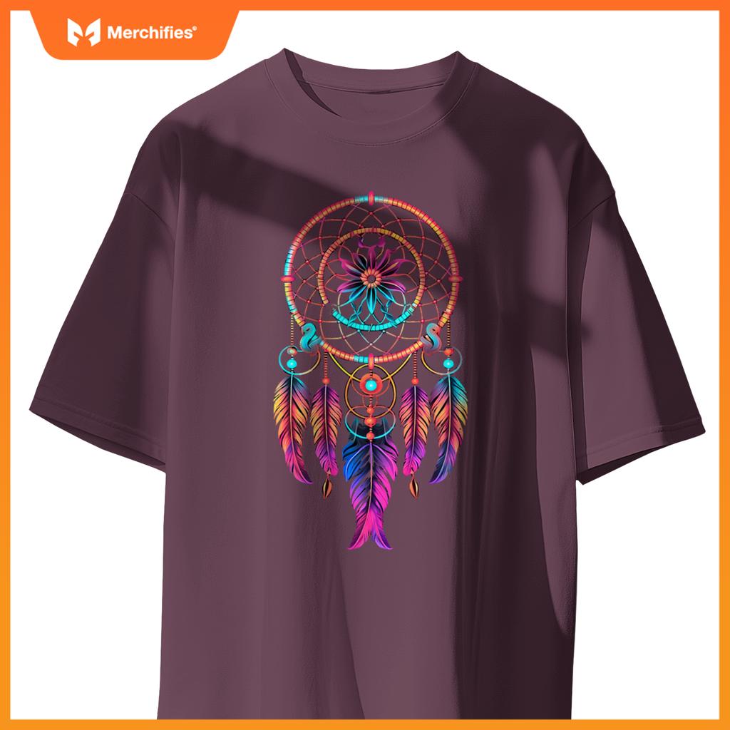 Colorful dreamcatcher fears tribal native american indian t-shirt