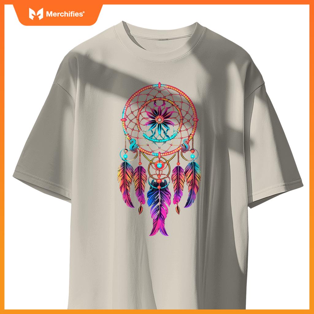Colorful dreamcatcher fears tribal native american indian t-shirt