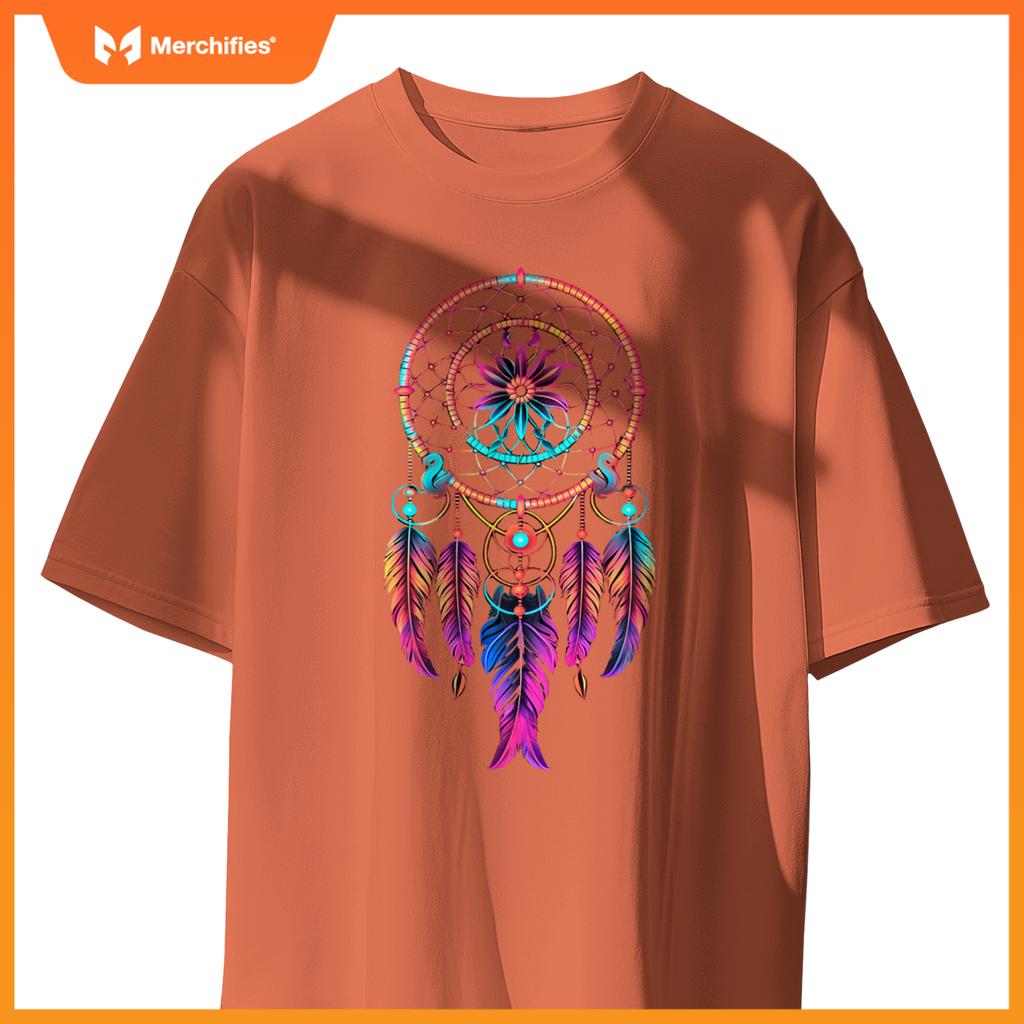 Colorful dreamcatcher fears tribal native american indian t-shirt