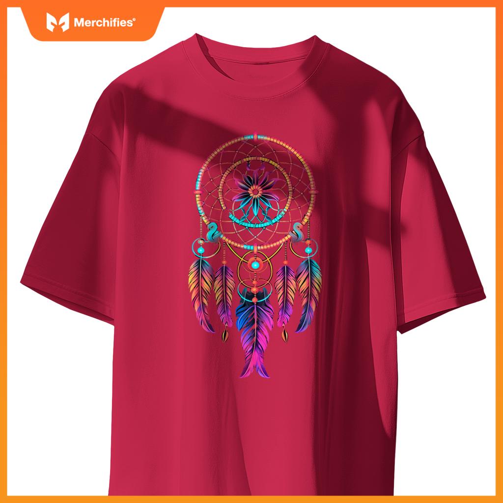 Colorful dreamcatcher fears tribal native american indian t-shirt