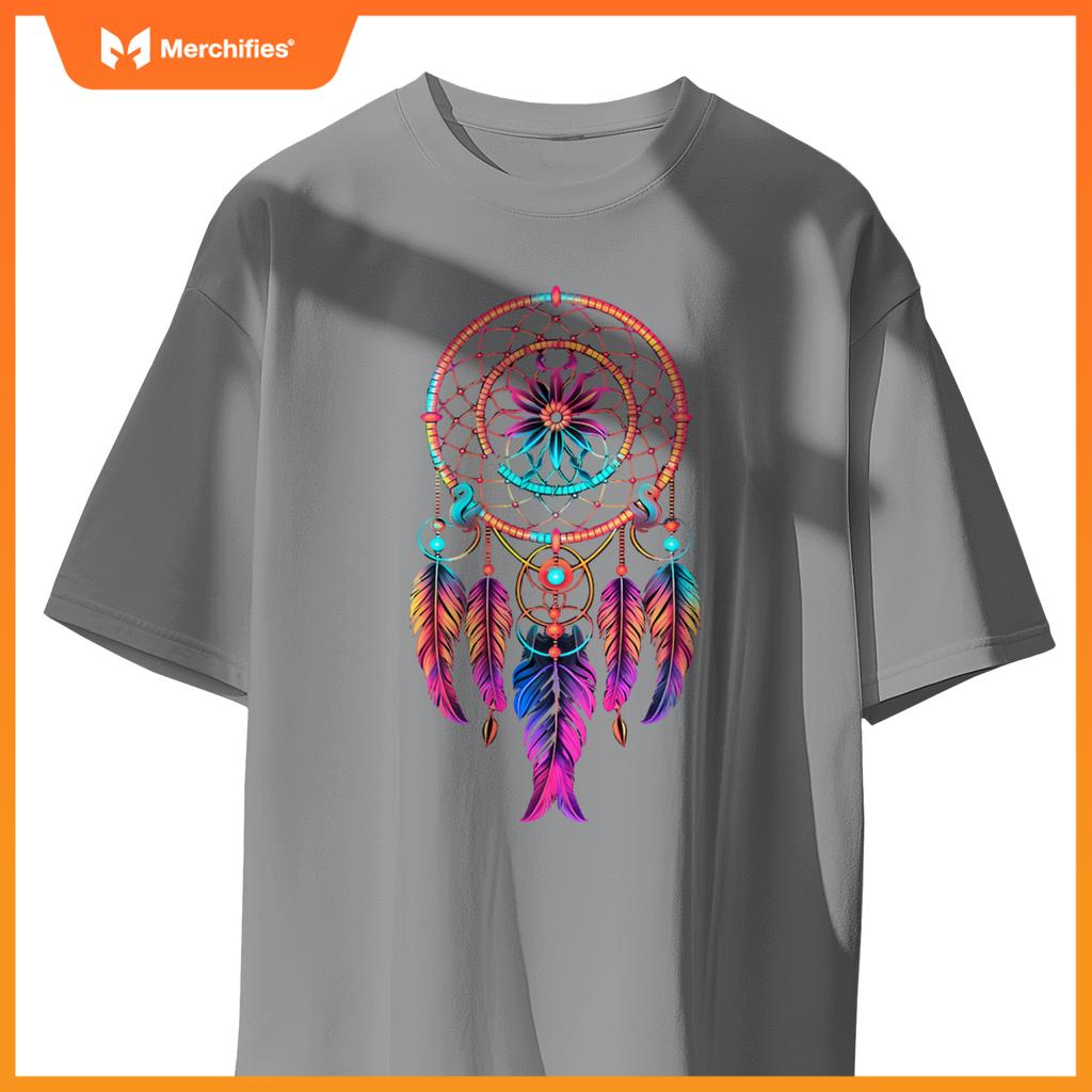 Colorful dreamcatcher fears tribal native american indian t-shirt