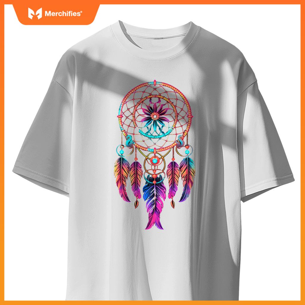 Colorful dreamcatcher fears tribal native american indian t-shirt