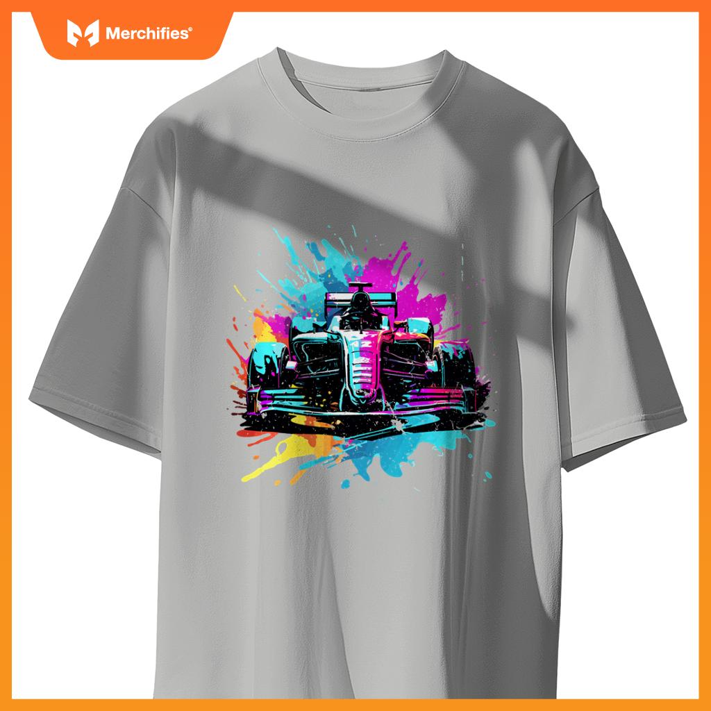 Colorful Mula One Lover Racing F1 Car Driver Splash Art Sweat T-Shirt