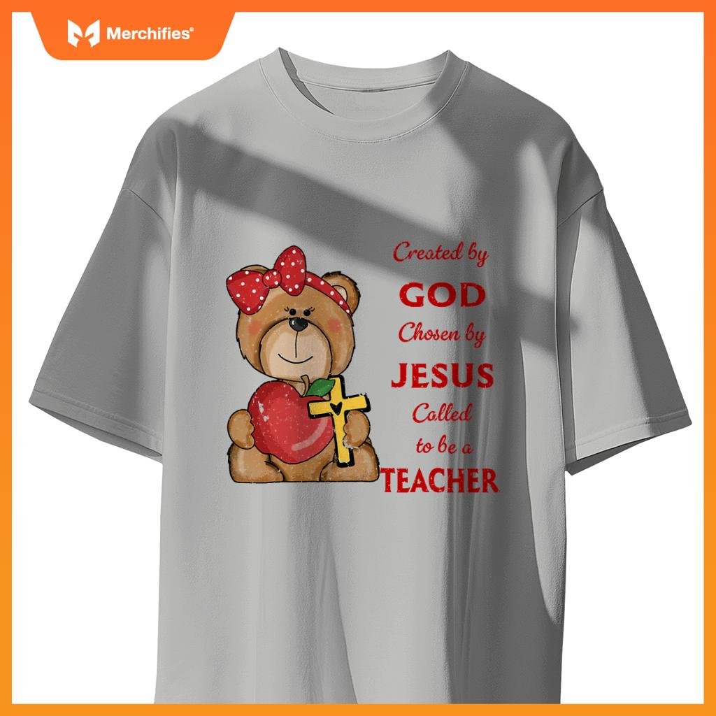 Created by god called to teach cute bear teacher christian