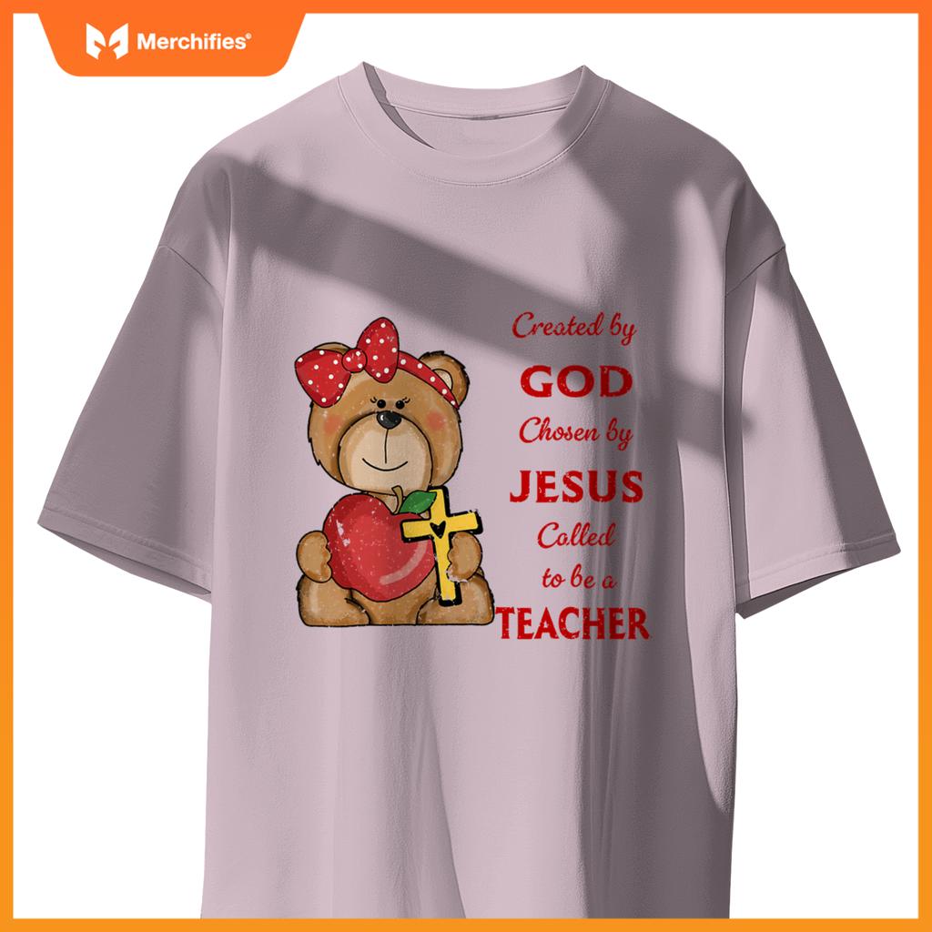 Created by god called to teach cute bear teacher christian