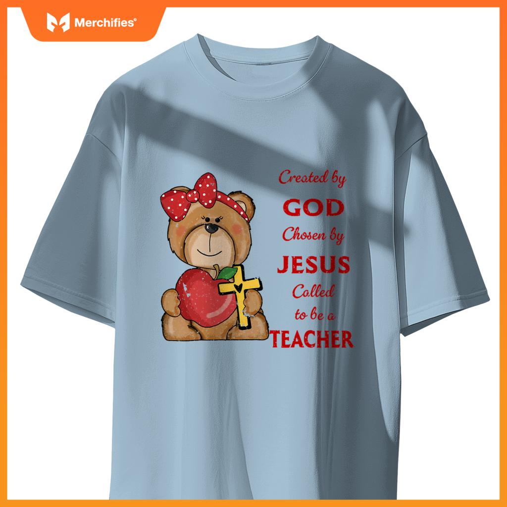 Created by god called to teach cute bear teacher christian