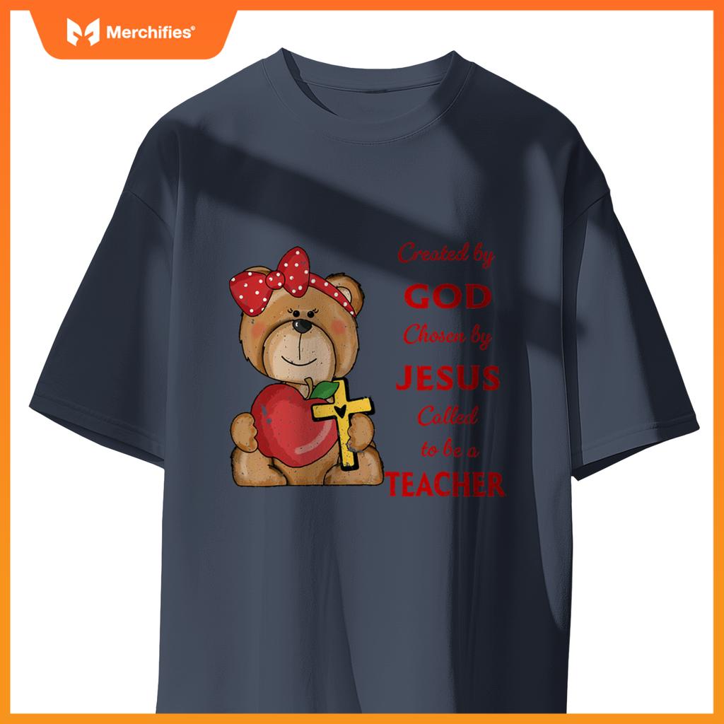 Created by god called to teach cute bear teacher christian