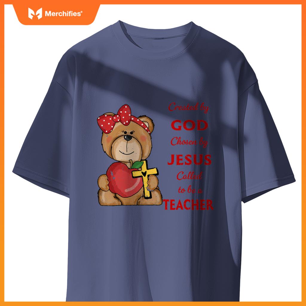 Created by god called to teach cute bear teacher christian