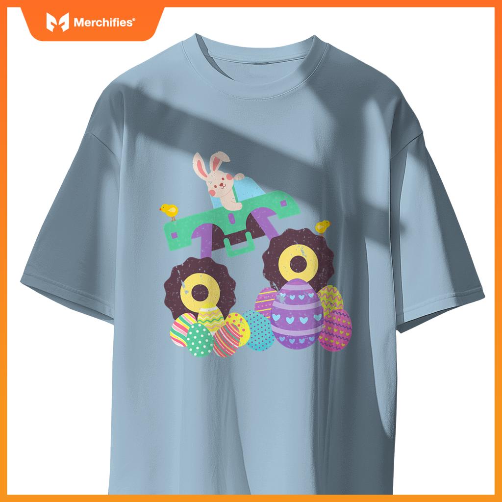 Cute Easter Eggs And Rabbit  Monster Truck Lover T-Shirt