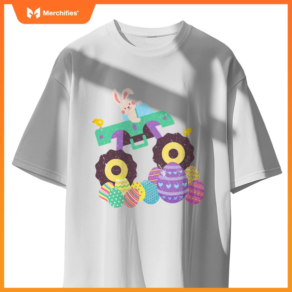 Cute Easter Eggs And Rabbit  Monster Truck Lover T-Shirt