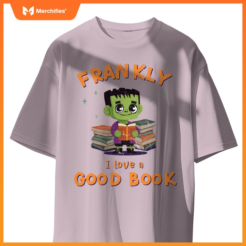 Cute halloween teacher librarian frankenstein reading books