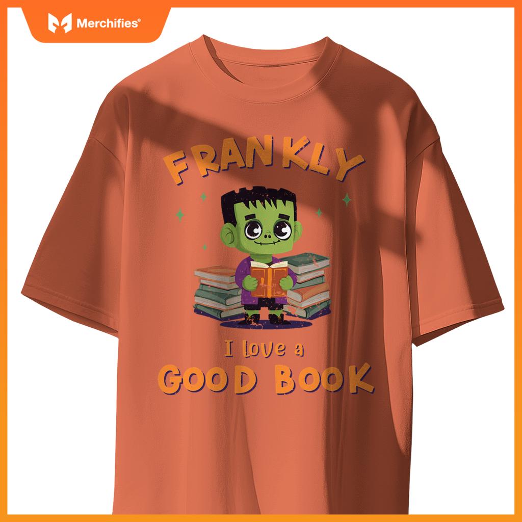 Cute halloween teacher librarian frankenstein reading books