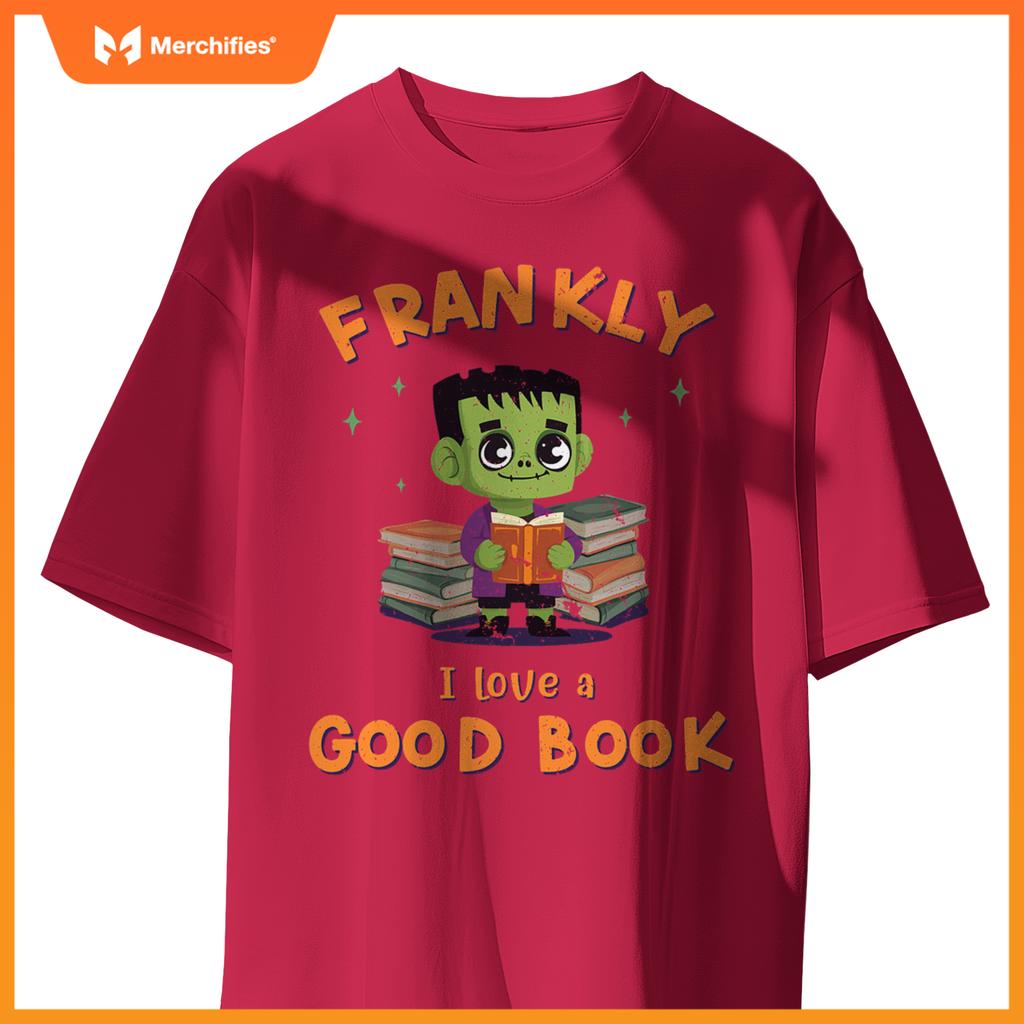 Cute halloween teacher librarian frankenstein reading books
