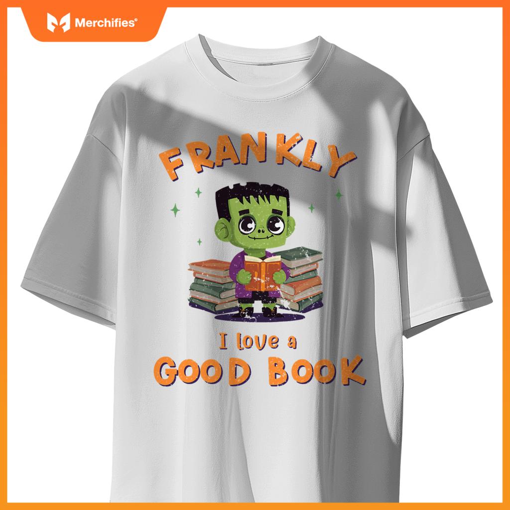 Cute halloween teacher librarian frankenstein reading books