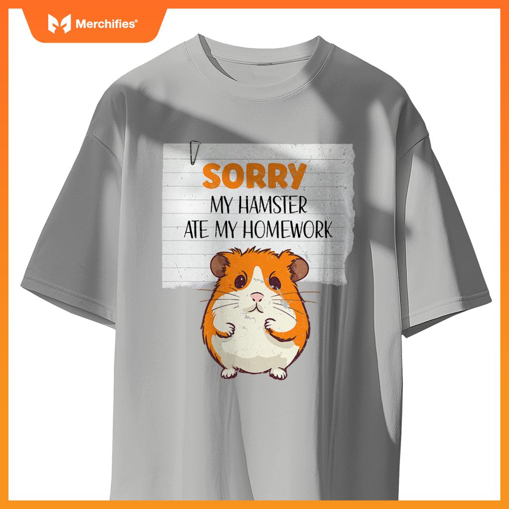 Cute hamster kids teacher sorry my hamster ate my homework