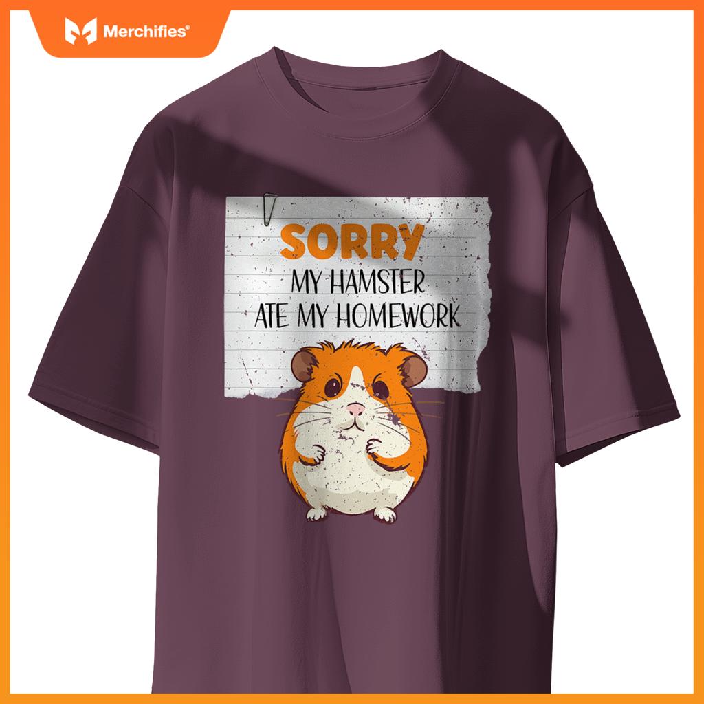 Cute hamster kids teacher sorry my hamster ate my homework