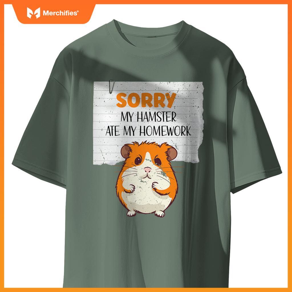 Cute hamster kids teacher sorry my hamster ate my homework