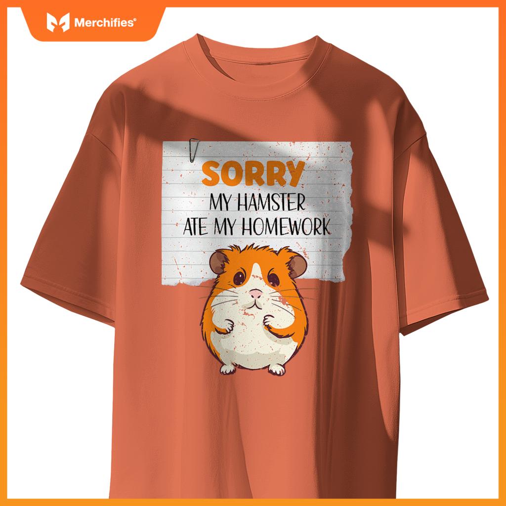 Cute hamster kids teacher sorry my hamster ate my homework