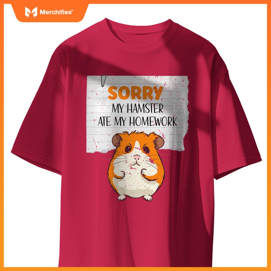 Cute hamster kids teacher sorry my hamster ate my homework