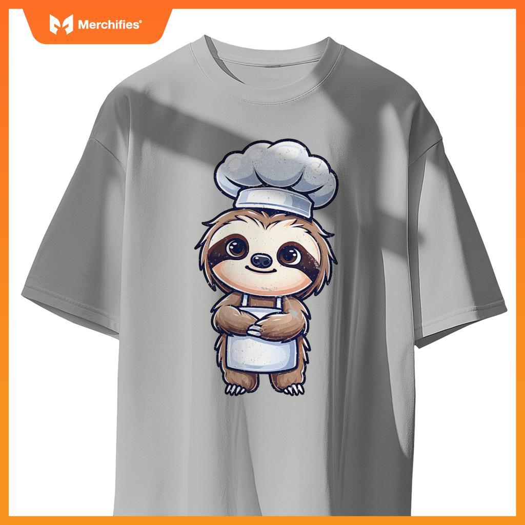 Cute Sloth Chef Cook T-Shirt