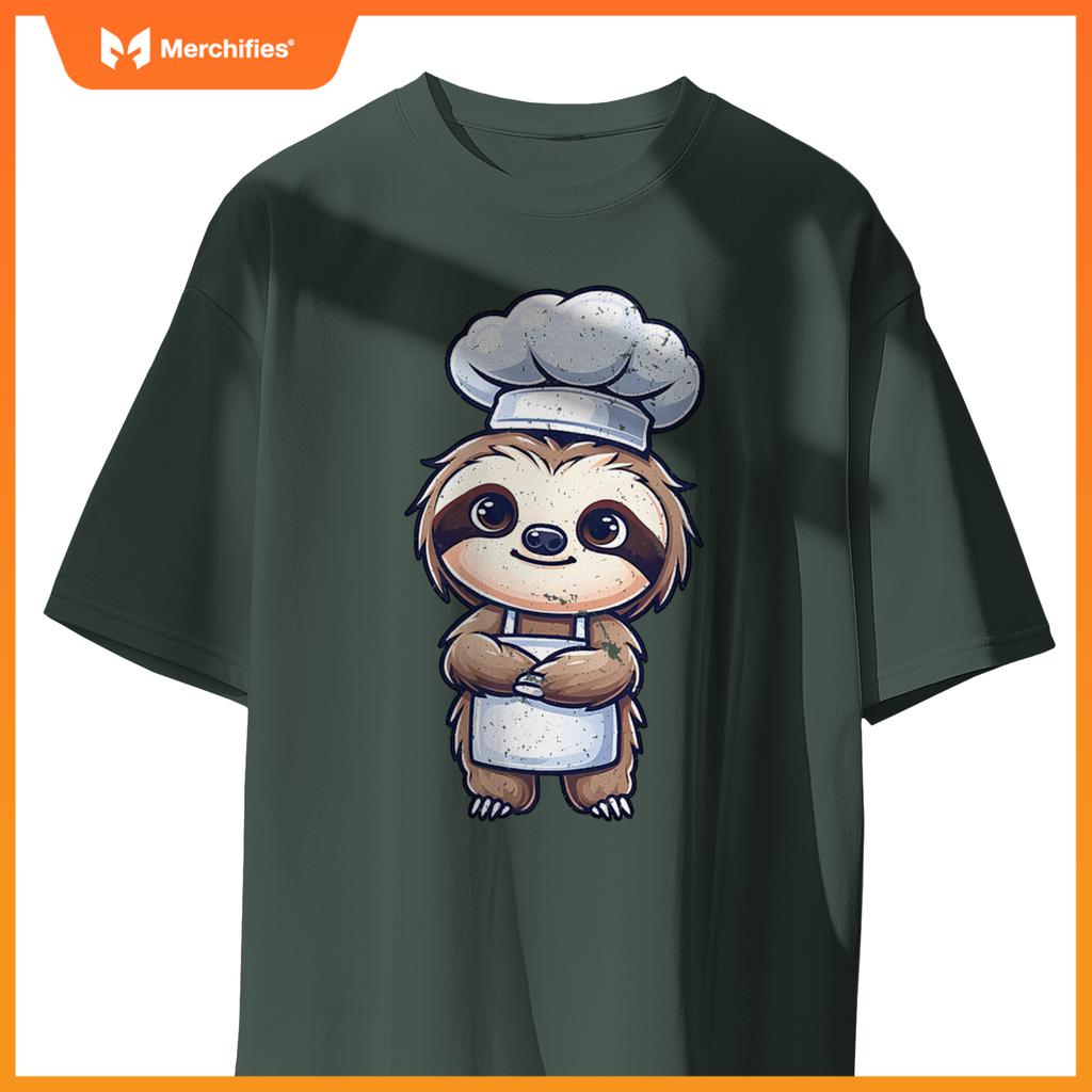 Cute Sloth Chef Cook T-Shirt