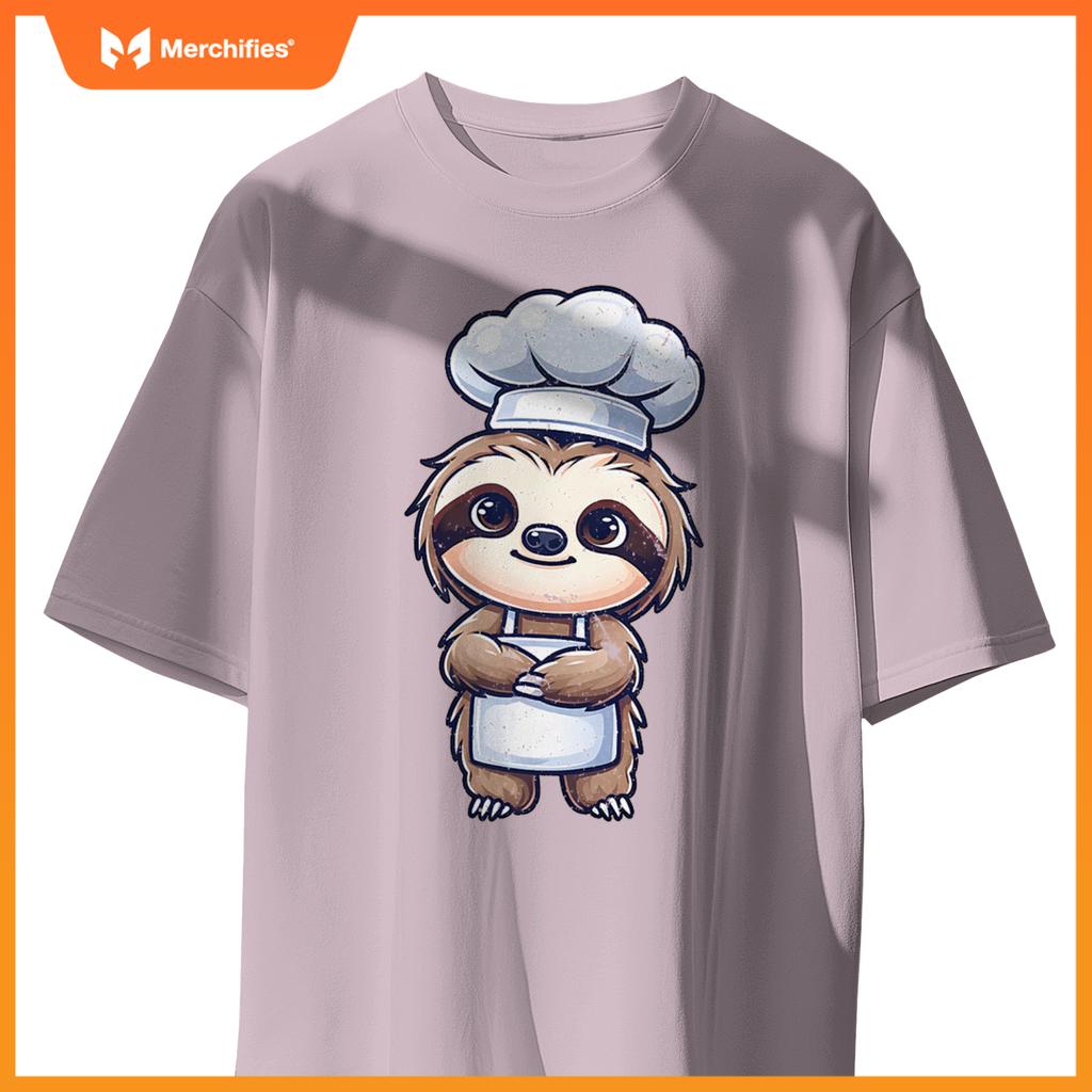 Cute Sloth Chef Cook T-Shirt