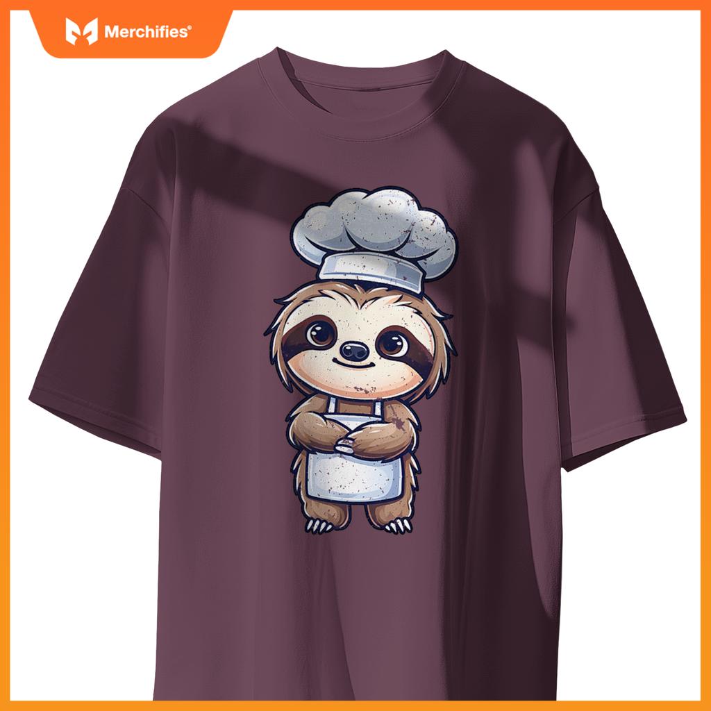 Cute Sloth Chef Cook T-Shirt