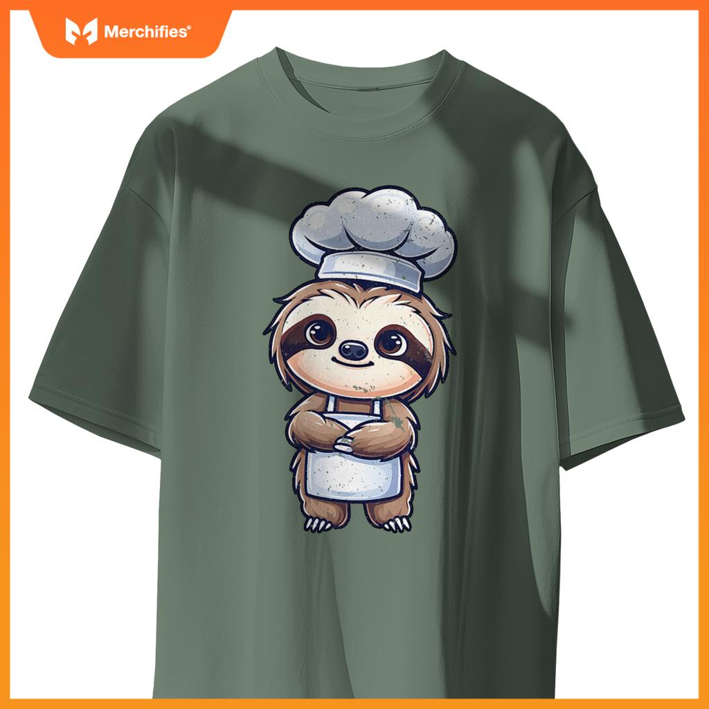 Cute Sloth Chef Cook T-Shirt