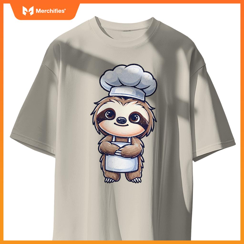 Cute Sloth Chef Cook T-Shirt