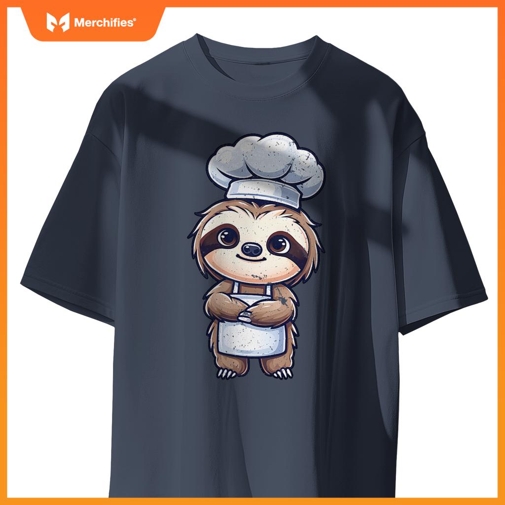 Cute Sloth Chef Cook T-Shirt