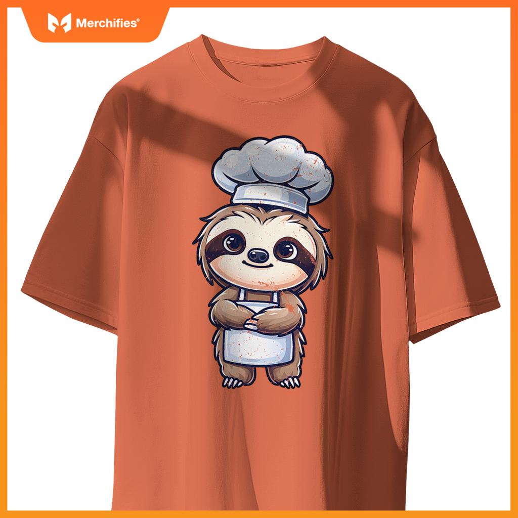 Cute Sloth Chef Cook T-Shirt