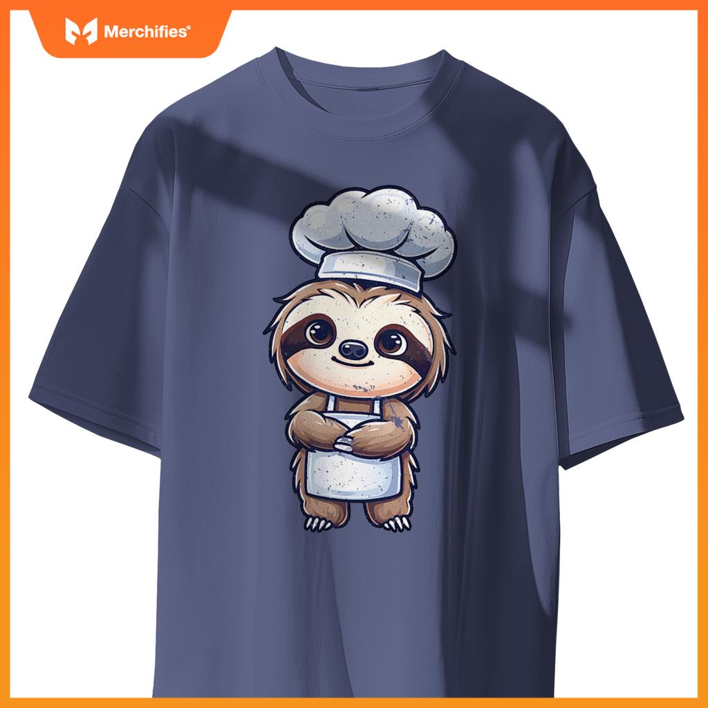 Cute Sloth Chef Cook T-Shirt