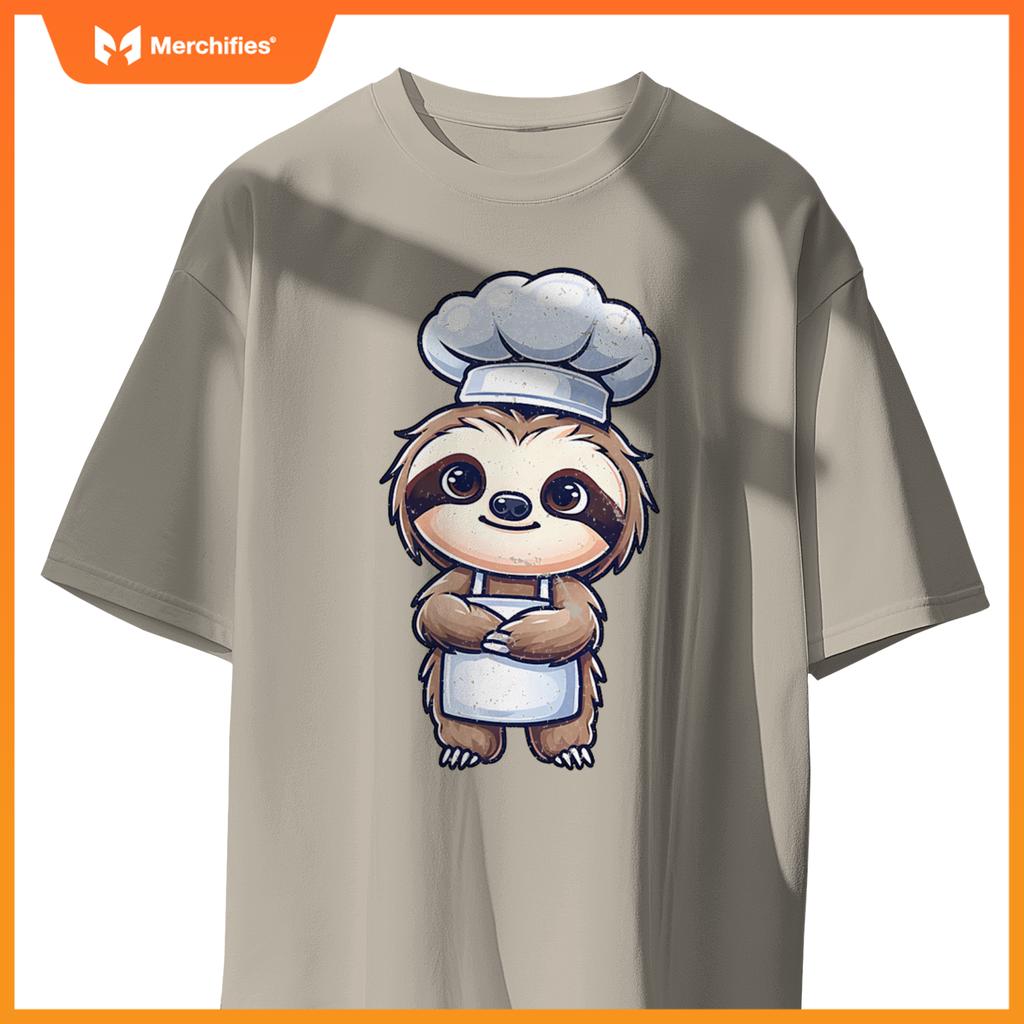 Cute Sloth Chef Cook T-Shirt