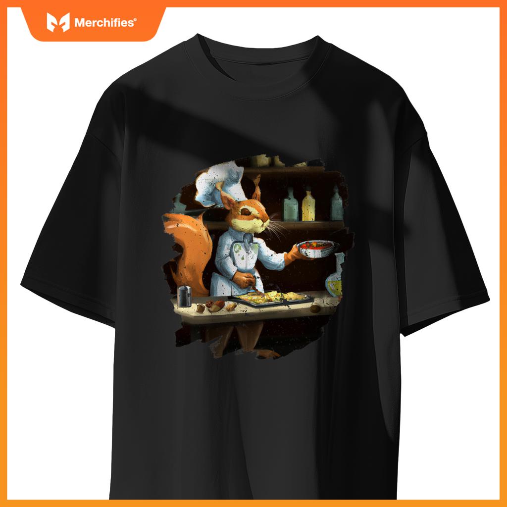Cute Squirrel Chef Cooking Food Squirrel T-Shirt