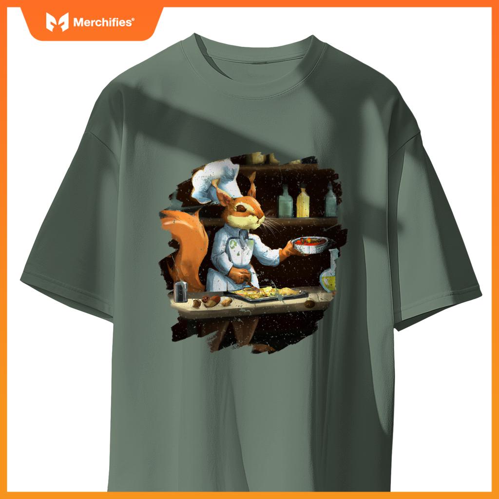 Cute Squirrel Chef Cooking Food Squirrel T-Shirt