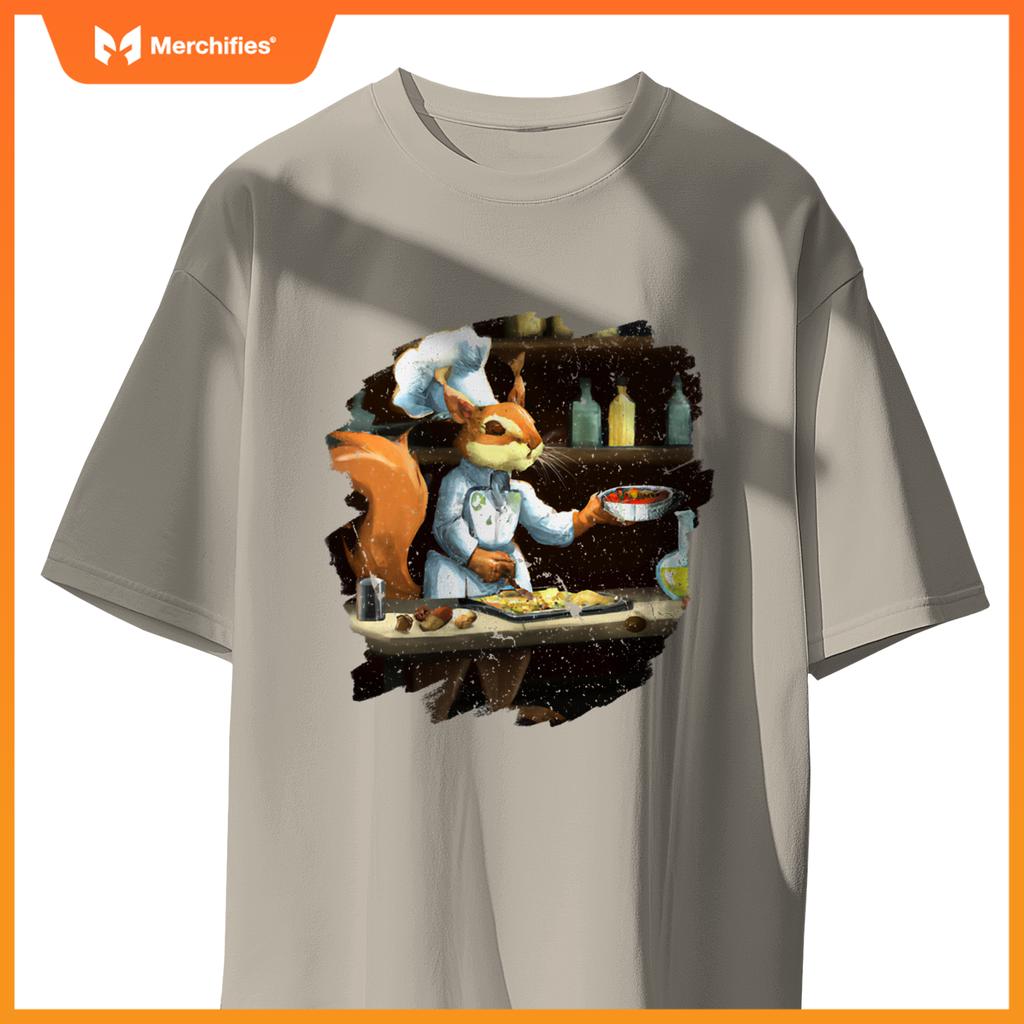 Cute Squirrel Chef Cooking Food Squirrel T-Shirt