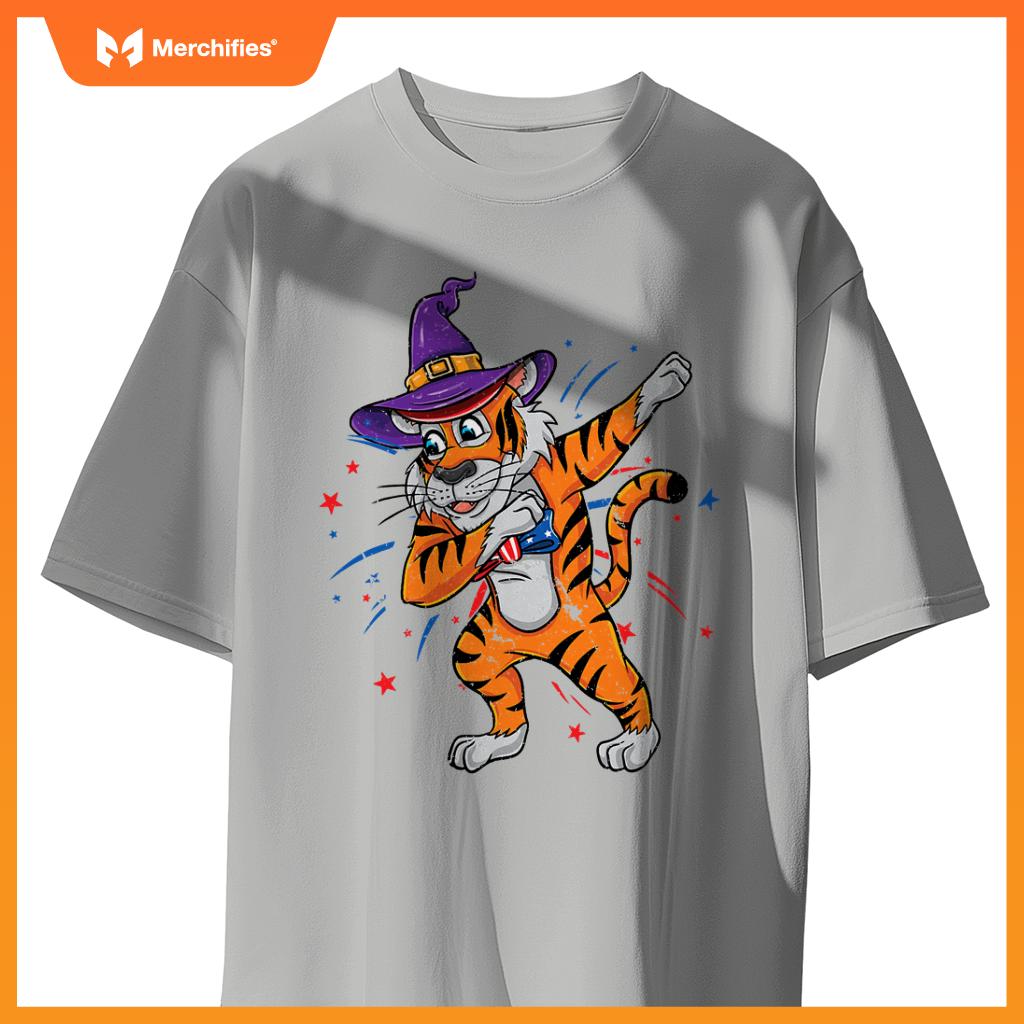 dabbing patriotic tiger witch T-Shirt