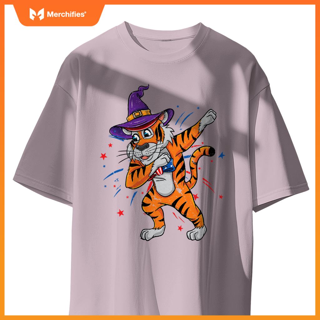 dabbing patriotic tiger witch T-Shirt