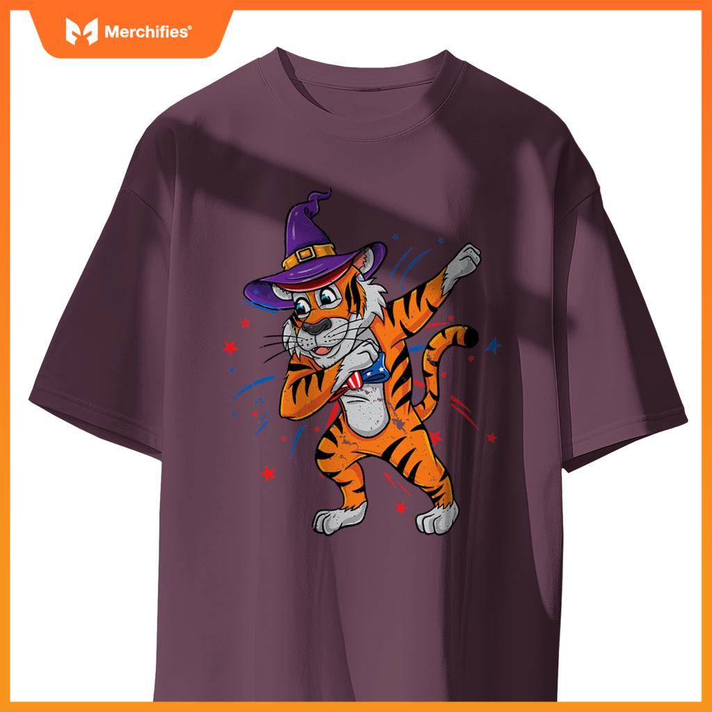 dabbing patriotic tiger witch T-Shirt
