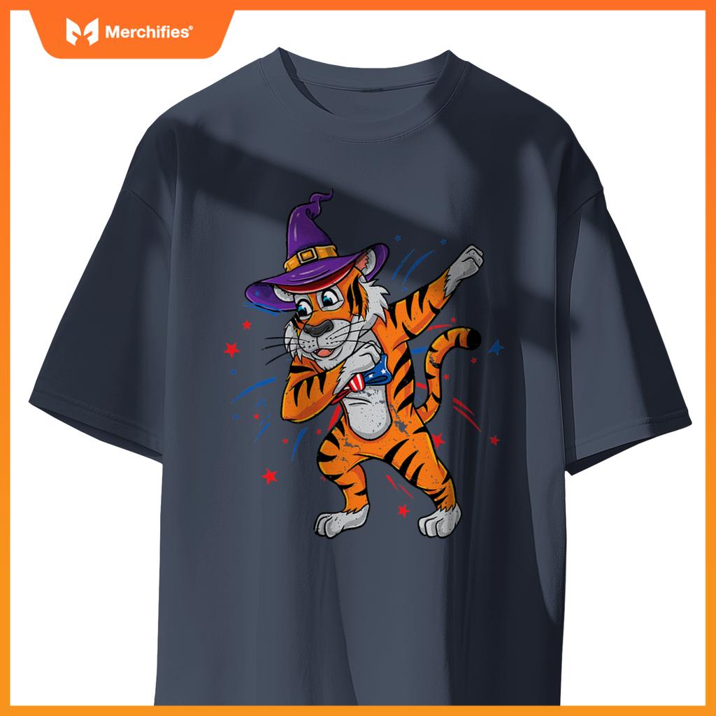 dabbing patriotic tiger witch T-Shirt
