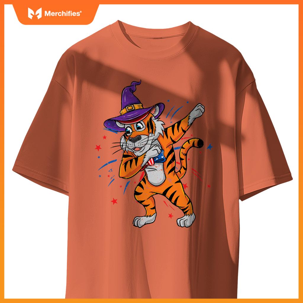 dabbing patriotic tiger witch T-Shirt
