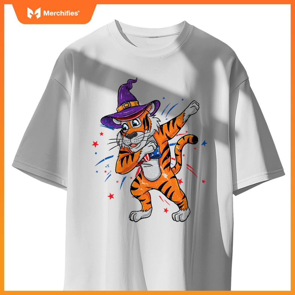 dabbing patriotic tiger witch T-Shirt
