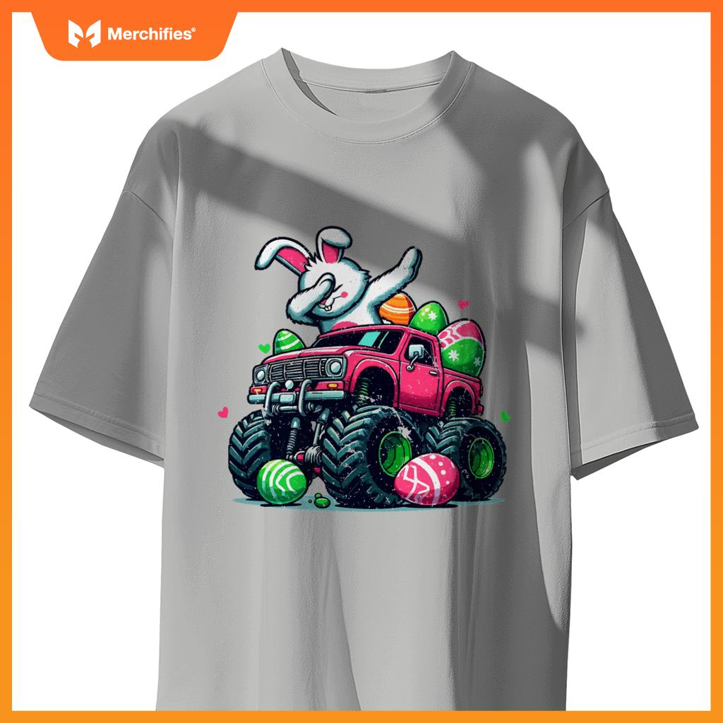 Dabbing Rabbit Bunny Easter Day Monster Eggs Truck Dab Dance T-Shirt