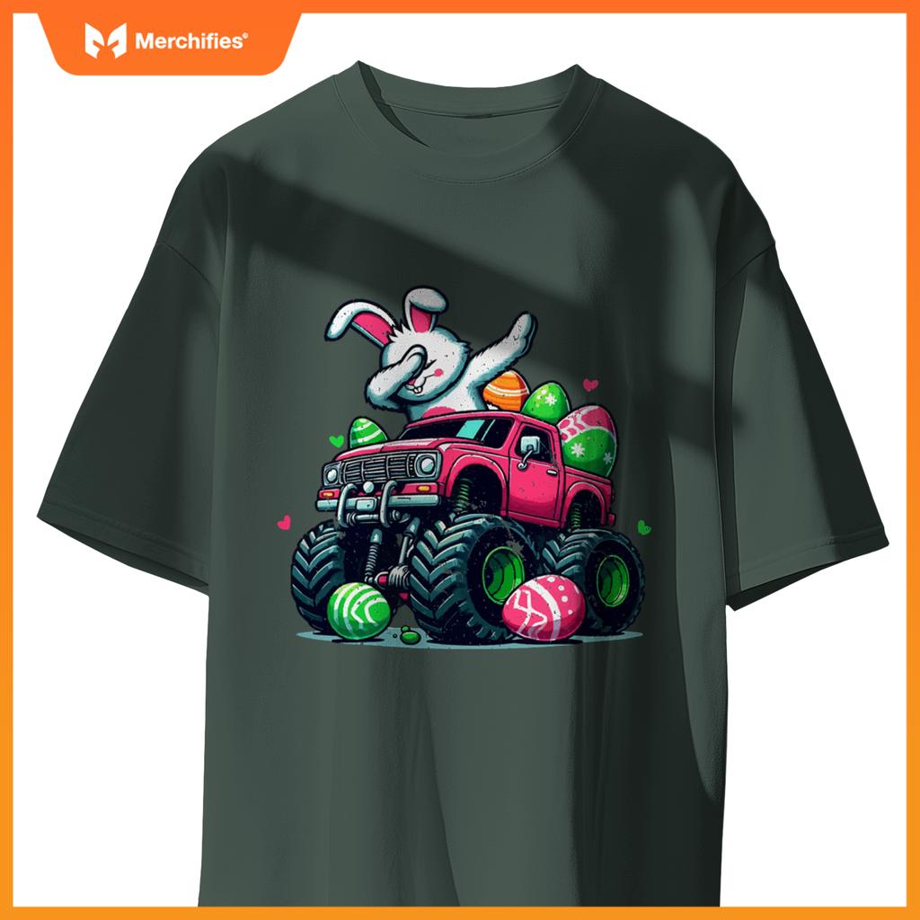Dabbing Rabbit Bunny Easter Day Monster Eggs Truck Dab Dance T-Shirt