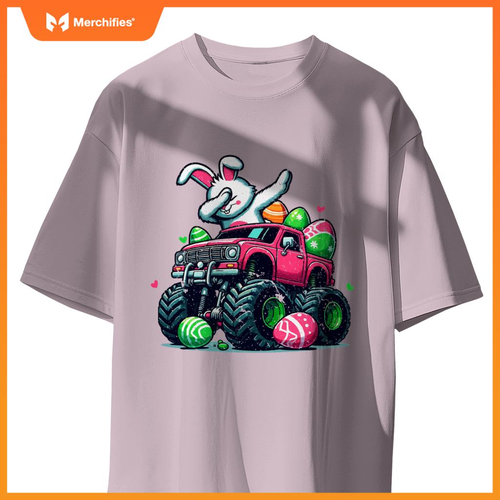 Dabbing Rabbit Bunny Easter Day Monster Eggs Truck Dab Dance T-Shirt