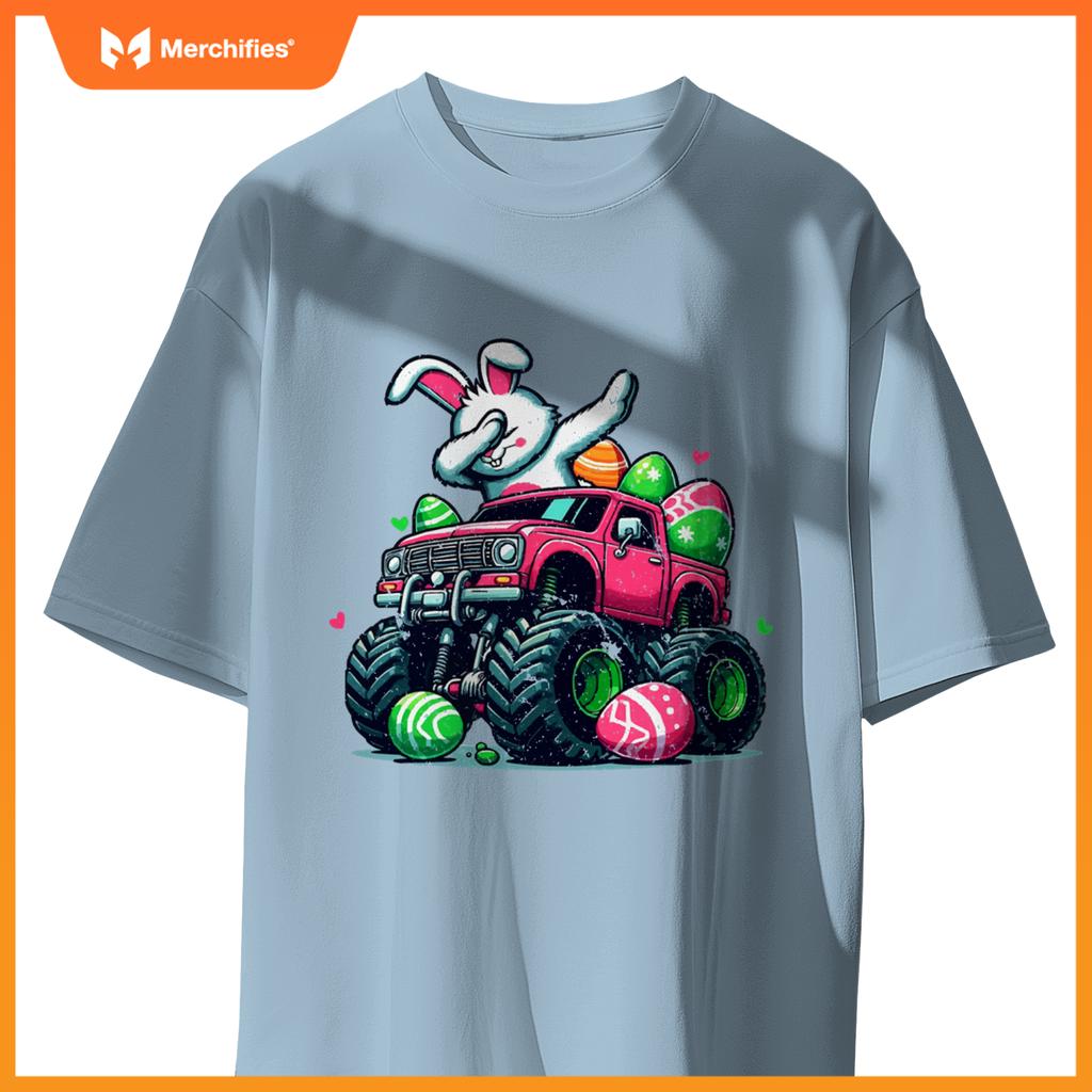 Dabbing Rabbit Bunny Easter Day Monster Eggs Truck Dab Dance T-Shirt