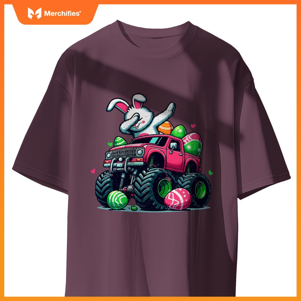 Dabbing Rabbit Bunny Easter Day Monster Eggs Truck Dab Dance T-Shirt